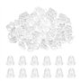 Lot de 500 fermoirs de boucles d'oreilles transparents en silicone et caoutchouc de 5 mm