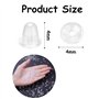 Lot de 500 fermoirs de boucles d'oreilles transparents en silicone et caoutchouc de 5 mm, bouchons de boucles d'oreilles sécuris