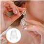 Lot de 500 fermoirs de boucles d'oreilles transparents en silicone et caoutchouc de 5 mm, bouchons de boucles d'oreilles sécuris
