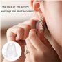 Lot de 500 fermoirs de boucles d'oreilles transparents en silicone et caoutchouc de 5 mm, bouchons de boucles d'oreilles sécuris