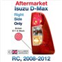 tunez® Feu arrière de rechange compatible avec D-Max RC année 2008–2012 (côté droit uniquement) certifié E11 E-Mark