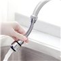 Wohlstand 2 pièces Aérateur de Robinet Flexible, Robinet Pulvérisateur Extension, Aérateur de Robinet Pivotant à 360°, pour la p
