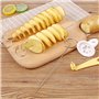 Twister Pommes Terre Réutilisable, 4 Pièces Spirale Pommes Terre Cutter, Trancheuse Tornade, Acier Inoxydable, Manuel, pour Frui