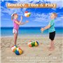 JOYIN Ballons de Plage Arc-en-Ciel (18 Paquets), Combo Set Comprenant 18 Ballons de Plage gonflables en 20"/50.8cm (6pcs), 16"/4
