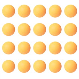DAZZLUXE Lot de 20 balles de ping-pong jaunes en plastique - Idéales pour les jeux de famille