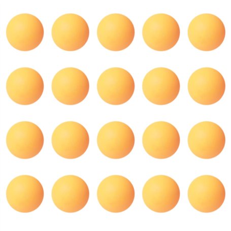 DAZZLUXE Lot de 20 balles de ping-pong jaunes en plastique - Idéales pour les jeux de famille
