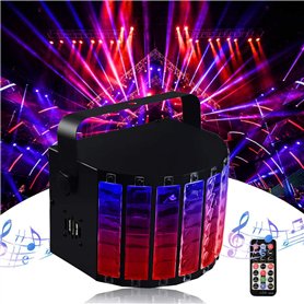 ZH-VBC Discolicht Lampe de scène à LED 9 couleurs de fête avec 3 modes de contrôle de la musique Éclairage de fête pour karaoké