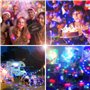 ZH-VBC Discolicht Lampe de scène à LED 9 couleurs de fête avec 3 modes de contrôle de la musique Éclairage de fête pour karaoké