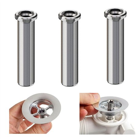 Lot de 3 vis creuses pour évier de cuisine - Vis creuse pour évier - Vis à tamis - En acier inoxydable - 35 mm - Idéal pour les