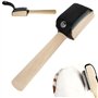 Brosse à chaussures de danse pour ruguer les semelles en cuir – Brosse à gratter professionnelle avec manche en bois avec étui d