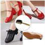 Brosse à chaussures de danse pour ruguer les semelles en cuir – Brosse à gratter professionnelle avec manche en bois avec étui d