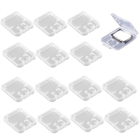 Lot de 15 étuis pour cartes SD - Étui de rangement pratique pour cartes mémoire - Idéal pour organiser et protéger les cartes SD