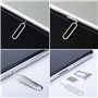 GSKQCRPR Lot de 10 outils d'éjection de carte SIM – Broches métalliques universelles pour iPhone/Samsung/Android, extracteur de 