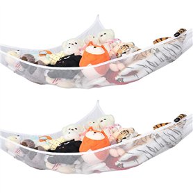 2PCS Rangement peluche Jouet Hamac enfant Filet de rangement hamac pour animaux en peluche Organisateur pour Chambre d'Enfant Bé