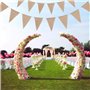 Enjoygoeu 10 M Guirlande Bannière Vintage en Toile de Jute, 48 Pieces Fanion Bunting pour Mariage Anniversaire Noël Plein Air et