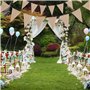 Enjoygoeu 10 M Guirlande Bannière Vintage en Toile de Jute, 48 Pieces Fanion Bunting pour Mariage Anniversaire Noël Plein Air et
