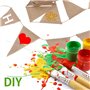 Enjoygoeu 10 M Guirlande Bannière Vintage en Toile de Jute, 48 Pieces Fanion Bunting pour Mariage Anniversaire Noël Plein Air et