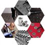 220PCS Écrous Aveugles Ecrou Rivet Ecrous à Riveter Acier Inoxydable Insert ​Fileté Écrou à Sertir Tête Plat M3 M4 M5 M6 M8 M10,