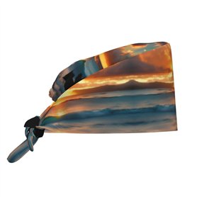 Chapeau de plage Maui Hawaï Coucher de soleil confortable Nettoyage Travail Traiteur Sangle Réglable Cuisine Chef Docteur Cap No