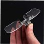 2X Lunettes Style Loupe Loupe avec Clip pour Livres de Lecture