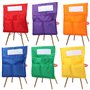 GUIJZSLTRG Lot de 6 poches pour chaise de salle de classe avec étiquette de nom d'étudiant