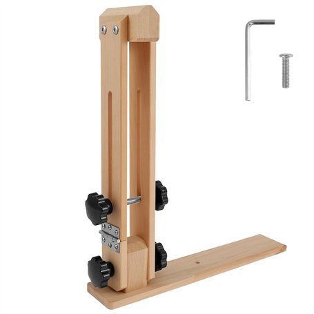 Poney en cuir rotatif à 180 ° en bois et cuir - Table pliable - Pince à coudre réglable - Poney professionnel - Pour couture à l