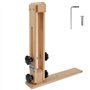 Poney en cuir rotatif à 180 ° en bois et cuir - Table pliable - Pince à coudre réglable - Poney professionnel - Pour couture à l