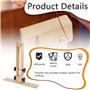 Poney en cuir rotatif à 180 ° en bois et cuir - Table pliable - Pince à coudre réglable - Poney professionnel - Pour couture à l