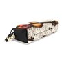 Domoko Trousse rétro en cuir PU avec motif violon et rose