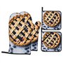 Blueberry Pie 01 Lot de 2 maniques de four à micro-ondes et barbecue