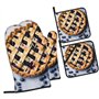 Blueberry Pie 01 Lot de 2 maniques de four à micro-ondes et barbecue