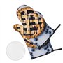 Blueberry Pie 01 Lot de 2 maniques de four à micro-ondes et barbecue