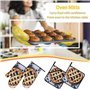 Blueberry Pie 01 Lot de 2 maniques de four à micro-ondes et barbecue