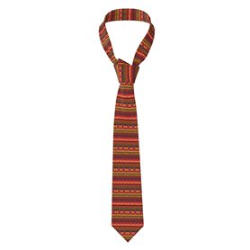 Cravate élégante pour homme avec imprimé art folklorique mexicain bohème pour tenues quotidiennes