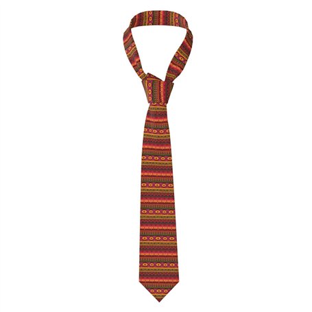 Cravate élégante pour homme avec imprimé art folklorique mexicain bohème pour tenues quotidiennes
