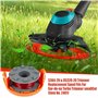 MKVAXR Bobine de Fil for Coupe-Bordures Gardena 5364-20, 1,6 mm x 6,1 m, for Coupe-Bordures Gardena Turbo SmallCut 2401 avec Hou