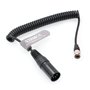 SZRMCC Câble d'alimentation enroulé pour appareils sonores Zoom F8 F4 Zaxcom XLR 4 Broches mâle à Hirose 4 Broches mâle