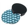 Dessous-de-verre en cuir motif baleines de dessin animé (ensemble de 6 pièces) dessous de verre de protection de table pour tabl