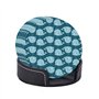 Dessous-de-verre en cuir motif baleines de dessin animé (ensemble de 6 pièces) dessous de verre de protection de table pour tabl