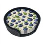 Blueberry Pattern03 Rotundity Lot de 6 dessous de verre en cuir pour table basse