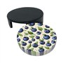 Blueberry Pattern03 Rotundity Lot de 6 dessous de verre en cuir pour table basse