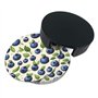Blueberry Pattern03 Rotundity Lot de 6 dessous de verre en cuir pour table basse