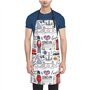 Tablier de cuisine en tissu Oxford I Love London pour adulte