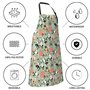 Tablier de cuisine en tissu Oxford avec motif chats de dessins animés pour adultes, noir, taille unique