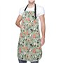 Tablier de cuisine en tissu Oxford avec motif chats de dessins animés pour adultes, noir, taille unique