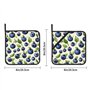Blueberry Pattern03 Lot de 2 maniques isolantes carrées pour cuisine et pâtisserie