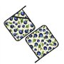 Blueberry Pattern03 Lot de 2 maniques isolantes carrées pour cuisine et pâtisserie