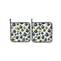 Blueberry Pattern03 Lot de 2 maniques isolantes carrées pour cuisine et pâtisserie