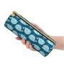 WURTON Trousse à crayons en cuir avec imprimé baleines de dessin animé - Pochette élégante avec fermeture éclair - Pour adultes