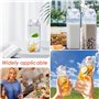 BAODBF Lot de 2 bouteilles de lait de 1 litre - En plastique - Pour lait, jus, eau